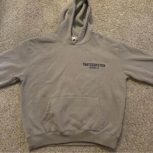 THATSOFETCH Gray Hoodie Sweatshirt